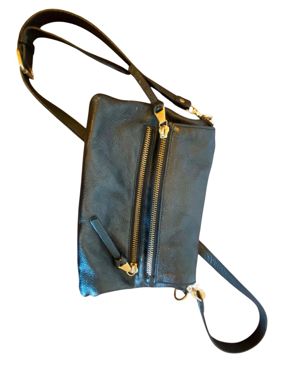 Leather Crossbody SLIGHT USE BLACK